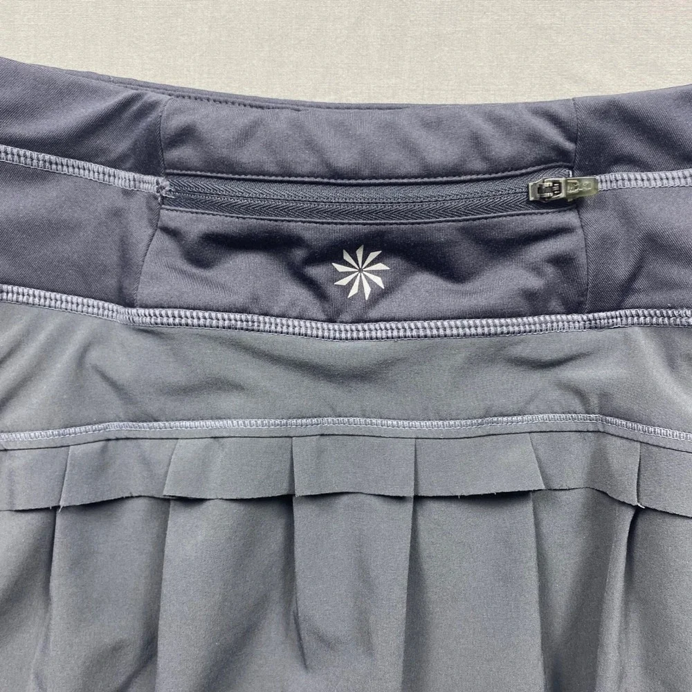 Athleta Skort Womens‎ XS Gray Pleated Back Tennis Golf Athletic Skirt Lined